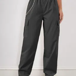 Stylecast X Slyck Women Comfort Pleated Pure Cotton Cargo-image-53