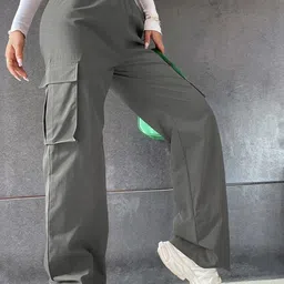 Stylecast X Slyck Women Comfort Loose Fit Pure Cotton Wide Leg Cargo-image-28