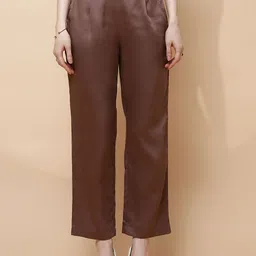 Global Republic Women Tailored Easy Wash Pleated Trousers-image-27