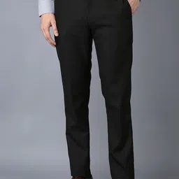 CANOE Men Checked Smart Easy Wash Formal Trousers-image-99