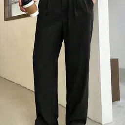BROADSTAR Men Smart Loose Fit Easy Wash Pleated Trousers-image-16