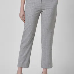 Van Heusen Woman Women Mid-Rise Checked Formal Trousers-image-77