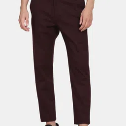 Blackberrys Men Maroon Regular Fit Cotton Trousers-picture-2