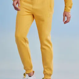 Red Flame Men Cotton Regular Fit Elasticated Joggers Trousers-image-14