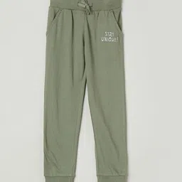 max Girls Olive Green Cotton Joggers Trousers-image-38