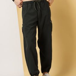 Thomas Scott Men Mid Rise Parachute Fit Pure Cotton Cargo Trousers-image-99