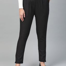 KALINI Women Slim Fit Mid-Rise Chinos Trousers-image-30
