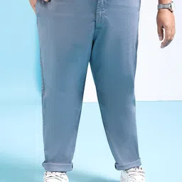 HARDSODA Men Plus Size Mid Rise Chinos Trousers-picture-24