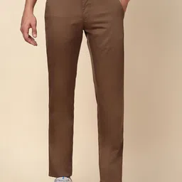 Allen Solly Men Slim Fit Mid-Rise Cotton Chinos Flat-Front Trousers-image-18