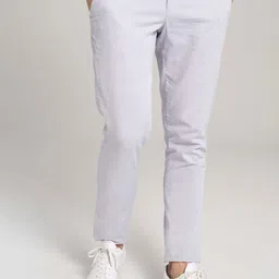 Bruun & Stengade Men Grey Slim Fit Chinos Trousers-image-7
