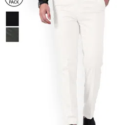 AD & AV Men Multicoloured Classic Easy Wash Chinos Trousers-image-63