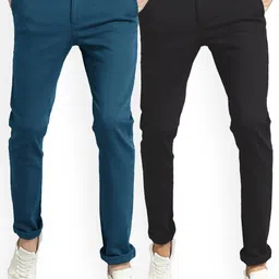 AD & AV Men Multicoloured Classic Easy Wash Chinos Trousers-24