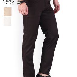 AD & AV Men Multicoloured Classic Easy Wash Chinos Trousers-image-77