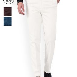 AD & AV Men Multicoloured Classic Easy Wash Chinos Trousers-image-75