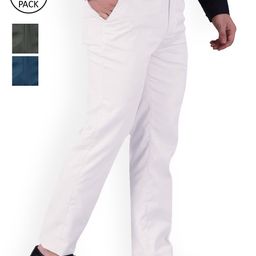 AD & AV Men Multicoloured Classic Easy Wash Chinos Trousers-image-78