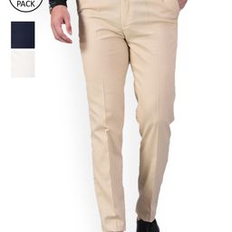 AD & AV Men Multicoloured Classic Easy Wash Chinos Trousers-image-65