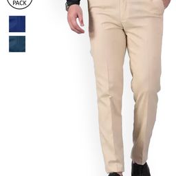 AD & AV Men Multicoloured Classic Easy Wash Chinos Trousers-image-88