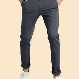 AD & AV Men Mid Rise Easy Wash Chinos Trousers-image-85