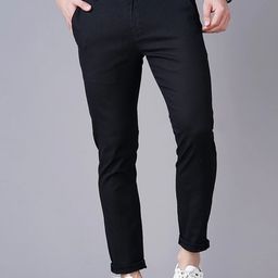 FUBAR Men Relaxed Slim Fit Mid-Rise Easy Wash Regular Trouser-picture-15