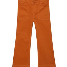 UNDER FOURTEEN ONLY Girls Orange Flared Chinos Trousers-image-80