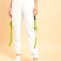 MINT STREET Women Mid-Rise Pure Cotton Joggers-image-79