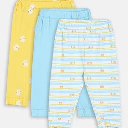 MINI KLUB Infant Boys Pack Of 3 Printed Pure Cotton Joggers-picture-14