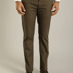 Indian Terrain Men Kansas Mid-Rise Chinos Trousers-image-12
