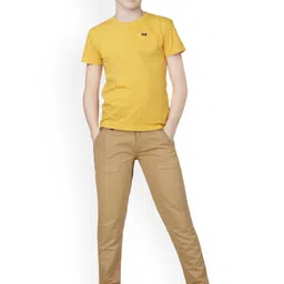 Gini and Jony Boys Mid-Rise Cotton Chinos Trousers-image-3