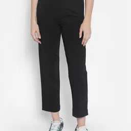 Crimsoune Club Women Smart Straight Fit Crop Trousers-picture-32