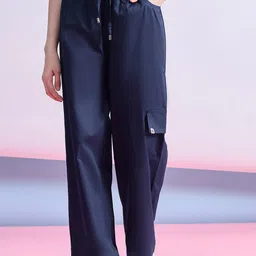 Stylo Bug Girls Relaxed Straight Leg Straight Fit Cotton Regular Trouser-image-9
