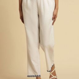 W Women Mid Rise Straight Fit Regular Trousers-image-81