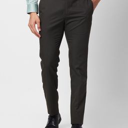 Raymond Textured Self Design Slim Fit Formal Trousers-image-79