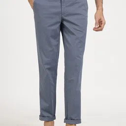 JADE BLUE Men Slim Fit Cotton Regular Trouser-image-33