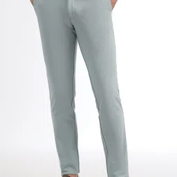 JADE BLUE Men Mid-Rise Slim Fit Trousers-picture-13