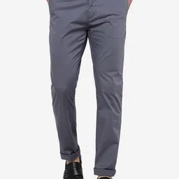 JADE BLUE Men Slim Fit Pure Cotton Chinos Trousers-image-65