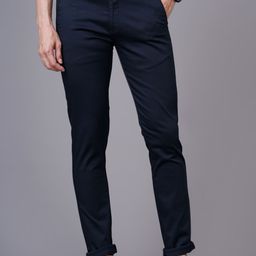 PAUL STREET Men Smart Slim Fit Mid Rise Cotton Trousers-image-60