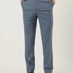 Marks & Spencer Men Textured Slim Fit Formal Trousers-picture-40