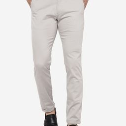 Greenfibre Men Slim Fit Mid Rise Pure Cotton Trousers-picture-5