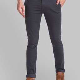 Parx Men Blue Checked Slim Fit Trousers-image-29