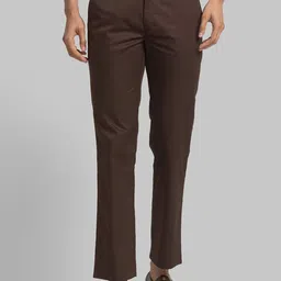 Park Avenue Men Slim Fit Mid-Rise Pure Cotton Casual Trousers-image-51