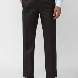 Van Heusen Men Slim Fit Mid Rise Formal Trousers-picture-34