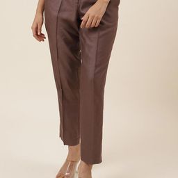 Fabindia Women Slim Fit Cigarette Trousers-picture-32