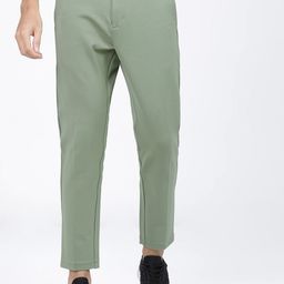 HIGHLANDER Men Green Solid Slim Fit Trousers-image-70