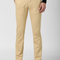 Peter England Casuals Men Khaki Slim Fit Chinos Trousers-image-99