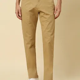 Allen Solly Men Mid-Rise Flat-Front Regular Fit Cotton Casual Trousers-image-9