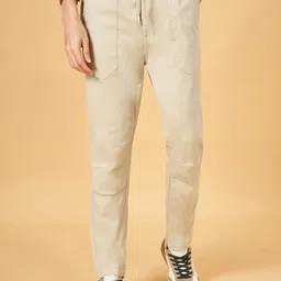 Urban Ranger by pantaloons Slim Fit Mid-Rise Cotton Trousers-image-26