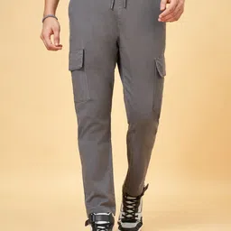 Urban Ranger by pantaloons Men Slim Fit Cotton Cargo Trouser-image-39