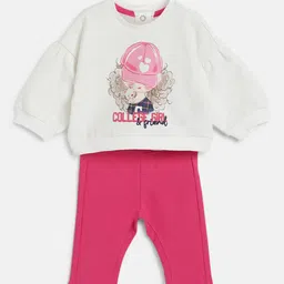 Chicco Girls Printed Sweatshirt With Trouser-image-80