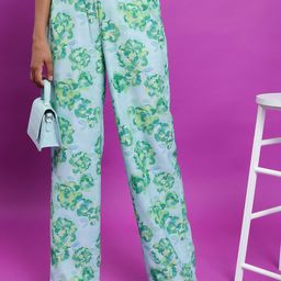 Tokyo Talkies Women Floral Printed Flared Parallel Trousers-picture-41