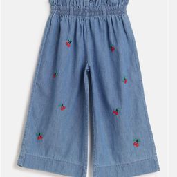 Chicco Girls Printed Relaxed Cotton Wide Leg Trouser-image-99